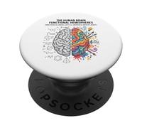 Brain Logic vs Creativity Science Art Mind Concept PopSockets Adhesive PopGrip