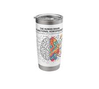 Brain Logic vs Creativity Science Art Mind Concept Stainless Steel Insulated Tumbler