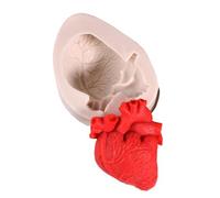 Brain Mold Silicone - Simulation Cake Mold with Heart Brain Shape - Organs Shape Silicone Molds, Christmas Fondant Cake Decorating Tools for Candles, Chocolate, Ice Cream