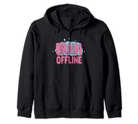 Brain Offline Design rules with Chill Fun for Boys and Girls Zip Hoodie