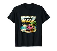Brain on Vacay Chill Vibes Mental Health Beach Design T-Shirt