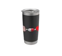 Brain Plus Placebo Equals Love Stainless Steel Insulated Tumbler