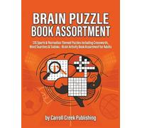 Brain Puzzle Book Assortment: 120 Sports & Recreation Themed Puzzles Including Crosswords, Word Searches & Sudoku - Brain Activity Book Assortment for Adults