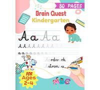 Brain Quest Kindergarten Ages 2-4: Cute Letter Tracing Notebook for Toddlers 2-4 Years Old ,dyslexia tools with calligraphy kits for kids ,scholastic ... kids and calligraphy pens for beginners kit.