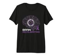 Brain Recalibrating Purple Ribbon Circuitry Neurodiversity Premium T-Shirt