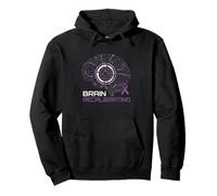 Brain Recalibrating Purple Ribbon Circuitry Neurodiversity Pullover Hoodie