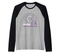 Brain Recalibrating Purple Ribbon Circuitry Neurodiversity Raglan Baseball Tee