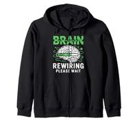 Brain Rewiring TBI Survivor Recovery Anoxic Brain Injury Zip Hoodie