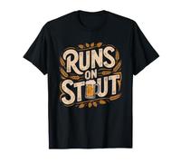 Brain Runs Stout Dark Beer Craft Lover Identity T-Shirt