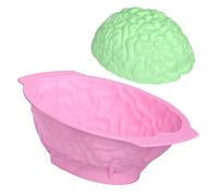 Brain Shape Bakeware - Silicone Decorative Tray, Scary Themed Jelly Mold | Realistic Skull Mold, Reusable Food Grade Design Form, Creative Tool Halloween Events, Spooky Party Recipes Haunt