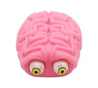 Brain Shape Squeeze Ball - 3.54 Inch Stress Relief, Soft Gel Fidget Sensor Toy, Stretchy Hand Item with Sticky Bounce Design | Pressure Relief Accessories for Study and