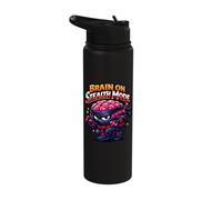 Brain Stealth Mode Ninja Mind Focus Thinking Cartoon Charac Stainless Steel Insulated Water Bottle