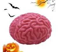 Brain Stress Ball Toy - Halloween Stress Balls, Realistic Fake Brain Hallo Ween Squeeze Toy, Halloween Balls,Bloody Scary Soft Gel Ball 2.75*2.55*1.96 Inches And Others