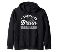 Brain Surgery Butterfly Brain Glioma Cancer Patient Survivor Zip Hoodie
