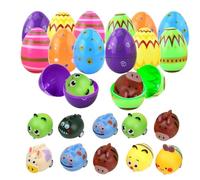 Brain Teaser Easter Bunny Stress Pinching Easter Egg Twisting Toy Children's Party Surprise Eggshell Toy Easter Theme Keys for Talking Dogs (White, 6CM)