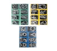 Brain Teaser Metal Wire Puzzles,fine Finger Play, 14.2x18cm, ĪQ̄ Test Toy Mind Game Jigsaw, Metal Wire Puzzles, Enhanced Spatial Thinking, For Home Party Birthday Adults