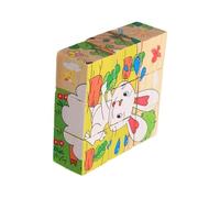 Brain Teaser Puzzle - 3D Wood Cube STEM Toy for Kids | Educational Classroom Activity, Handmade DIY Craft, Study Playroom Accessory, Birthday