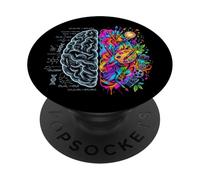 Brain Thinking Concept Logic Creativity Left and Right PopSockets Adhesive PopGrip