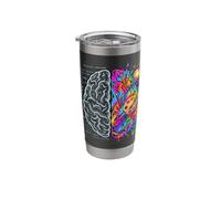 Brain Thinking Concept Logic Creativity Left and Right Stainless Steel Insulated Tumbler