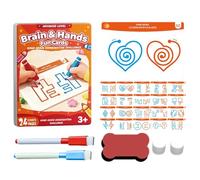 Brain Training Cards, Educational Cognitive Toy, Hand Brain Coordination Game Cards, for Parent-Child Interaction Left And Right Mind Development