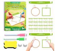 Brain Training Cards - Educational Logic Learning Toy for Evaluation | 20 Pieces Brain Training Range Cards with Resilient Build Sl or Hand Coordination Mind Development Utility