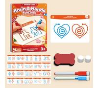 Brain Training Cards for Kids, Educational Logic Learning Toy, Hand-Eye Coordination & Fine Motor Skills Game, Cognitive Development Activity Cards, Brain Training Range Cards for Parent-Child (C)