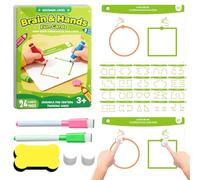 Brain Training Cards - Logic Cognitive Toy, 20 Piece Hand Brain Coordination Cards for Parent Child Interaction, Fun Educational Game for Focus Memory and Learning at Home Classroom or Travel
