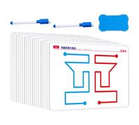 Brain Training Cards Set - 20 Pieces Interactive Learning Hand Coordination Practice Motor Skills Exercise Left Right Thinking Tool PE Game
