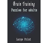 Brain Training: Large Print Puzzles for adults, Puzzle Activity Book for Adults, 180+ Large Print Mixed Puzzles - Word search, Sudoku, Cryptograms, Word Scramble