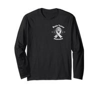 Brain Tumor Awareness Ribbon in May We Wear Gray Brain Tumor Long Sleeve T-Shirt