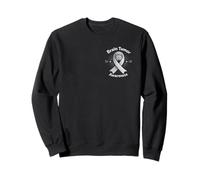 Brain Tumor Awareness Ribbon In May We Wear Gray Brain Tumor Sweatshirt