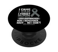 Brain Tumor Warrior Funny Brain Cancer PopSockets Adhesive PopGrip