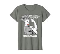 Brain Tumors Warrior Unbreakable - Awareness Shirt T-Shirt, Women, Olive Heather, Medium