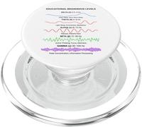 Brain Waves Frequency Patterns Minimal Science Aesthetic PopSockets PopGrip for MagSafe