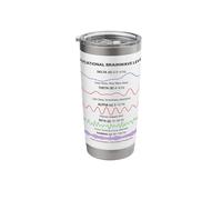 Brain Waves Frequency Patterns Minimal Science Aesthetic Stainless Steel Insulated Tumbler