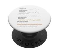 Brain Waves Science Neuroplasticity Mind Activity Chart PopSockets Adhesive PopGrip