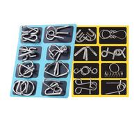 Brain Wire Puzzle Pack - Mental Dexterity Metal Lock Disentanglement Set, Interactive Problem Solving Toys | Hand Eye Coordination Logic Builder, Focus Enhancement Puzzle System, Indoor Outdoor Travel