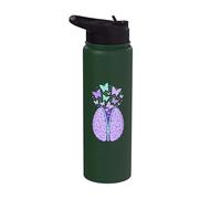 Brain Zipper Butterflies Mind Stainless Steel Insulated Water Bottle