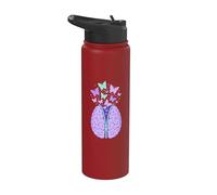 Brain Zipper Butterflies Mind Stainless Steel Insulated Water Bottle