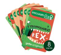 BrainBots : Dinosaurs cards - Pack of 8 Multicoloured one size