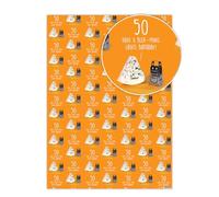 Brainbox Candy - 2 Sheets of Funny '50th Birthday' Wrapping Paper - 'Blue-ming Grate Birthday' - Hilarious Cheese Joke - Fiftieth Gift Wrap For Him Her Men Women - Folded Quality Wrap