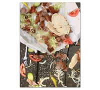 Brainbox Candy - 2 Sheets of Funny 'Kebab' Wrap - Humorous Wrapping Paper - Alternative Birthday Gift Wrap for Him Her