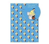 Brainbox Candy - 2 Sheets of Funny Rude 'Birthday Poo' Boys Mens Wrapping Paper Gift Wrap - Otherwhats - Silly Cheeky Gift Wrap For Him Men Women Friends Mates