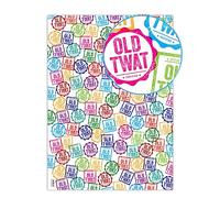 Brainbox Candy - 2 Sheets of Funny Rude 'Old Tw*t' Birthday Wrapping Paper - Offensive Gift Wrap Perfect for Him Her Men Women Adults Mum Dad - Folded, Quality Wrap