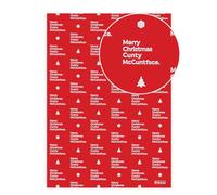 Brainbox Candy - 2 Sheets of Rude Christmas Wrapping Paper - 'Cunty McCuntface' - Cheeky Offensive - Xmas Gift Wrap For Him Her Men Women Friends - Folded Quality Wrap