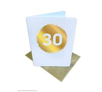 Brainbox Candy - 30th Age Happy Birthday Card - Gold Foiled Cute Mini Card - Blank Inside - Perfect For Besties Friends Mates Him Her Boyfriend Girlfriend