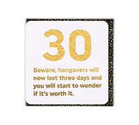 Brainbox Candy - Age 30th Funny Birthday Cards Silly Humorous Happy Birthday - '30 Hangovers' - Perfect For Son Daughter Friend Mates Boyfriend Girlfriend Partner Niece Nephew