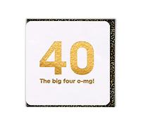 Brainbox Candy Big Four OMG | Funny 40th Birthday Card Perfect For Him or Her