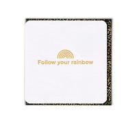 Brainbox Candy - Bon Voyage Card - 'Follow Your Rainbow' - Quality Gold Foiled Card - For Him Her Friends