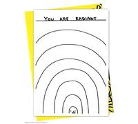 Brainbox Candy David Shrigley - Funny Happy Birthday Card - 'You are Radiant' - Perfect for Friends Him Her Boyfriend Girlfriend Partner - Sold